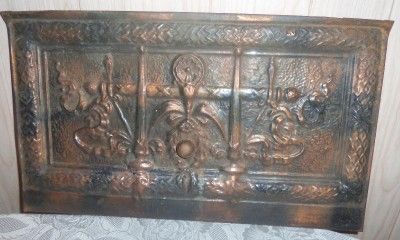 ANTIQUE FIREPLACE SUMMER COVER TIN VICTORIAN  