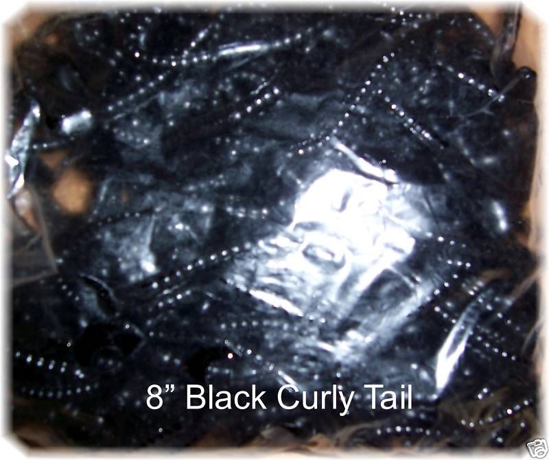 Black Curly Tail Soft Plastic Fishing Worm (60)  