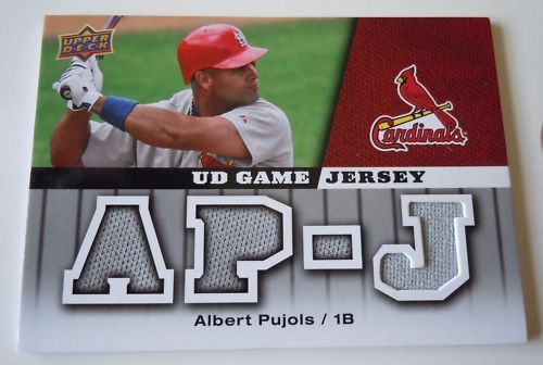 ALBERT PUJOLS 2009 UD GAME USED GAME WORN JERSEY  