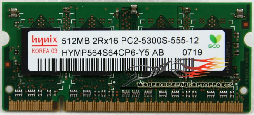 Hynix 512MB PC2 5300 DDR RAM Memory Gateway 2MA7RM00534  