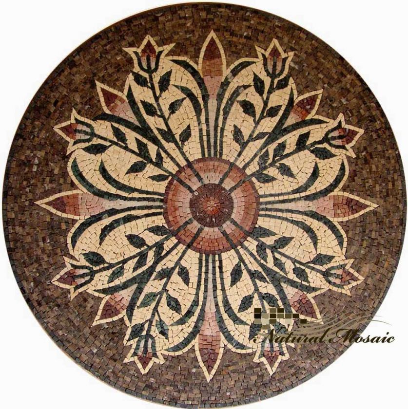 48 MARBLE MOSAIC STONE MEDALLION ART TILE TABLE TOP  