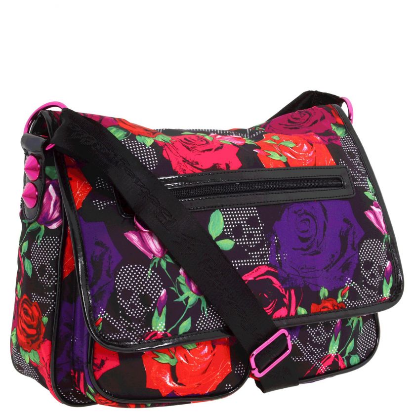 Betseyville Black Heart y Head Messenger Bag  Black  