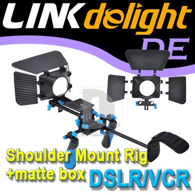 Shoulder Mount + Sonnenschutz Hood Matte Box Für Canon Schnell Follow 