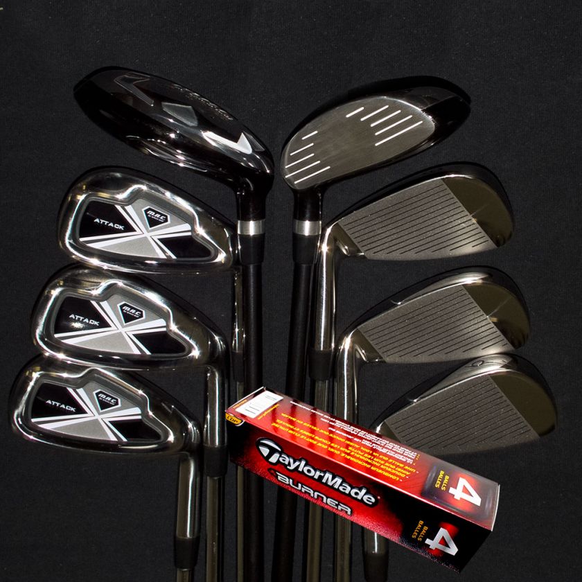   Mens 4/5 Hybrids 6 SW Irons UniFlex Iron Set Taylormade Ball  