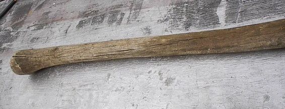 Vintage Heavy Broad Hewing Axe 13 Head + Has Wooden Handle  