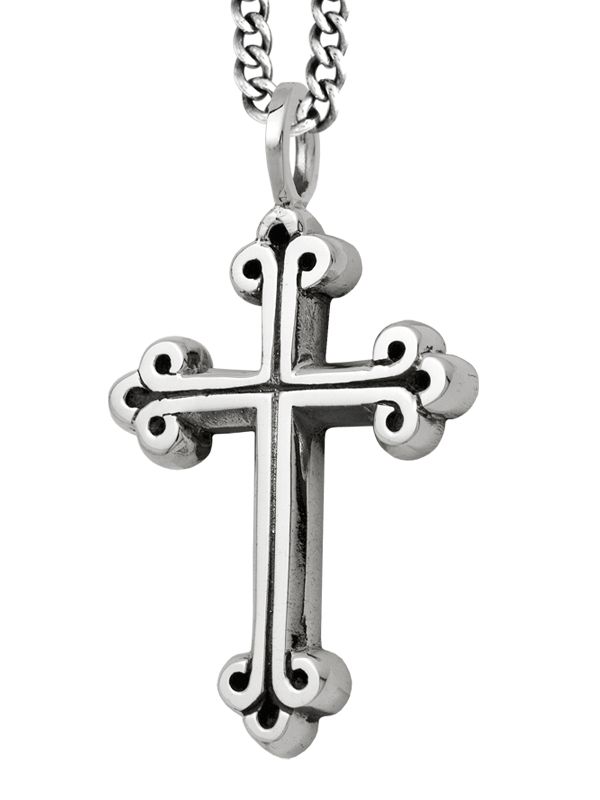 King Baby Studios LARGE Traditional CROSS Pendant 925  