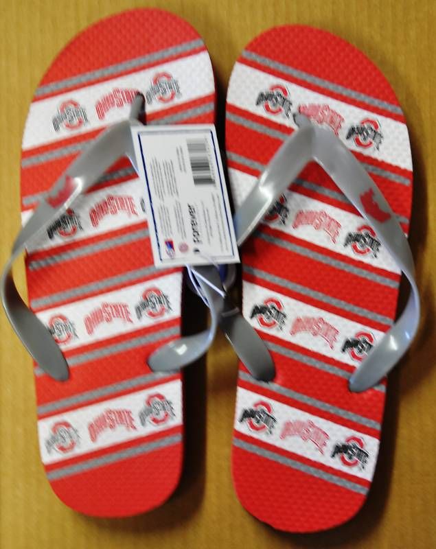 NCAA College Team Logo Flip Flop Thong Sandals   NEW  