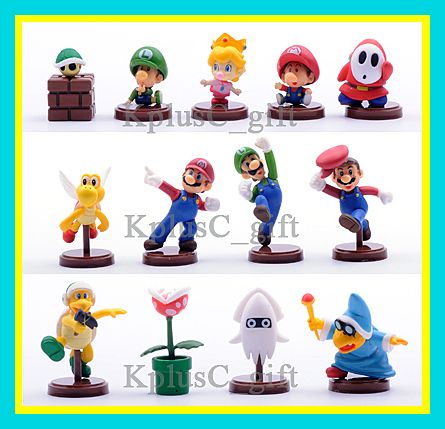 F81 Mario Bros Yoshi Luigi Bowser Figures Baby Lot 13  