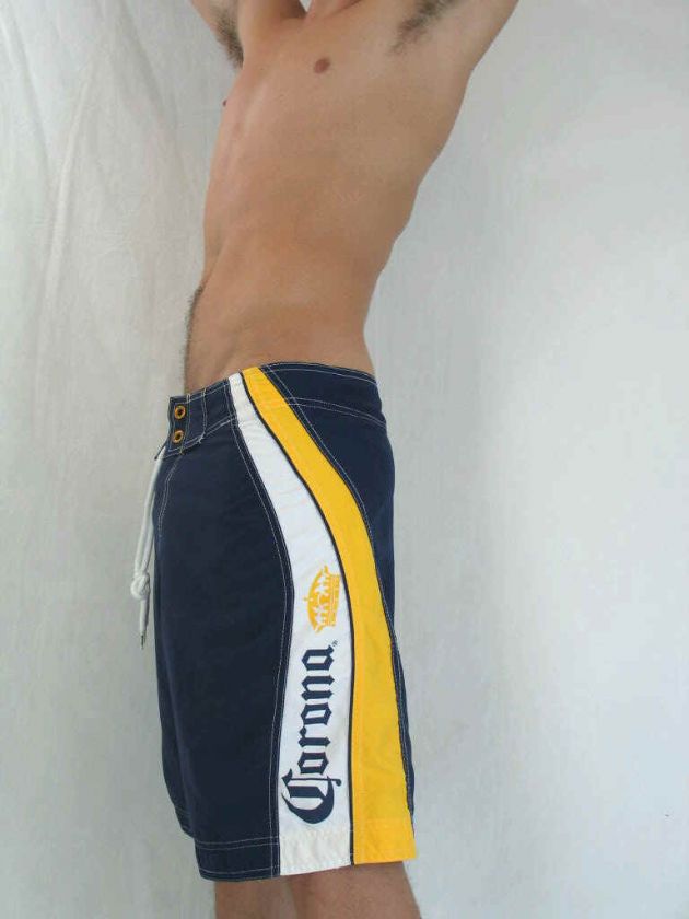 Corona Extra Beer Marcas Modelo Surfer Beach Board Shorts Trunks Swim 