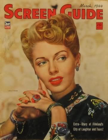 SCREEN GUIDE   1944 large movie mag LANA TURNER (h244)  