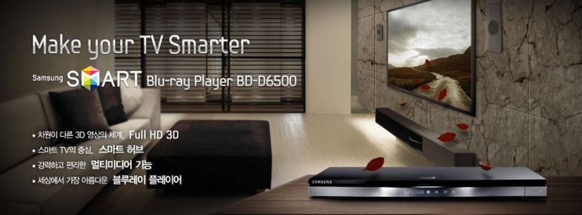 SAMSUNG Built In Wi Fi 3D Blu ray Disc Player BD D6500  