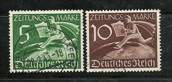 GERMANY 1939, Newspaper Stamps Scott P1 P2  