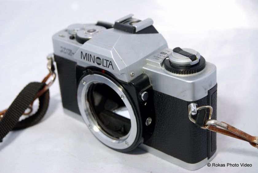 Minolta XG A Camera body only with vintage hippy strap  