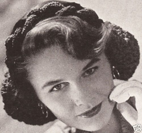 Snood Braided Headband Hair Net Vintage Crochet Pattern  