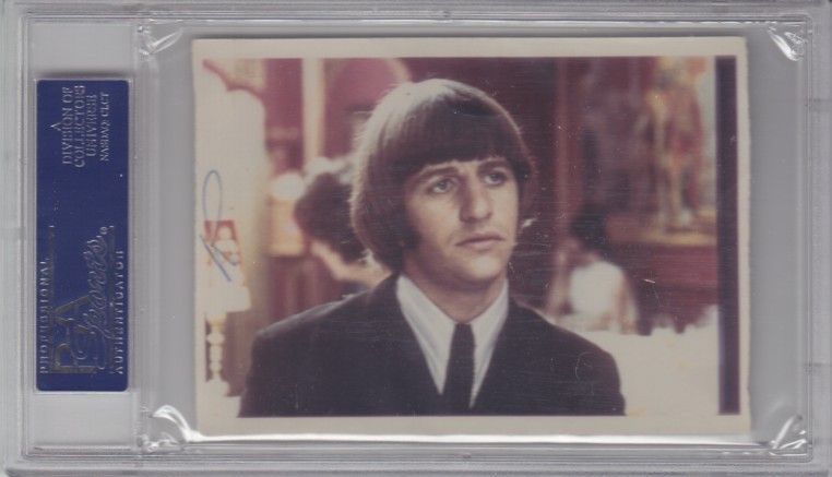 BEATLES All 4 Signed Cut Slabbed PSA/DNA Lennon, McCartney, Harrison 