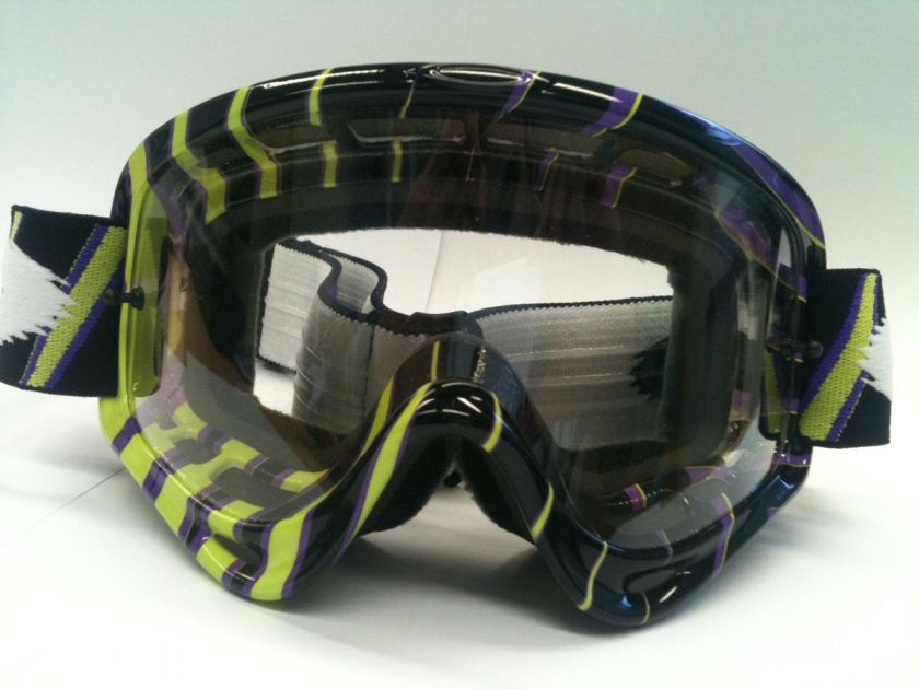   ANTI FOG MOTOCROSS ENDURO GOGGLES RAZORS EDGE PURPLE GREEN  