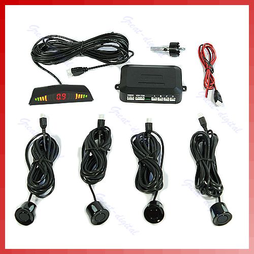 Car LED Display 4 Parking Sensor Reverse backup Radar  