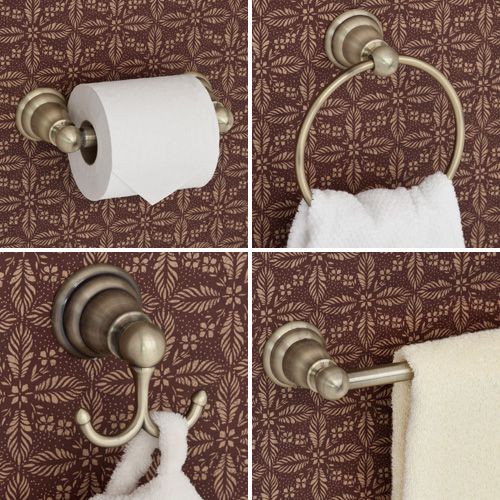 towel bar towel ring robe hook and toilet paper holder