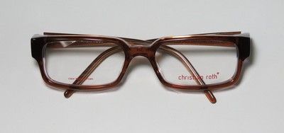 NEW CHRISTIAN ROTH 14040 53 17 130 BRAND NAME BROWN EYEGLASS/GLASSES 