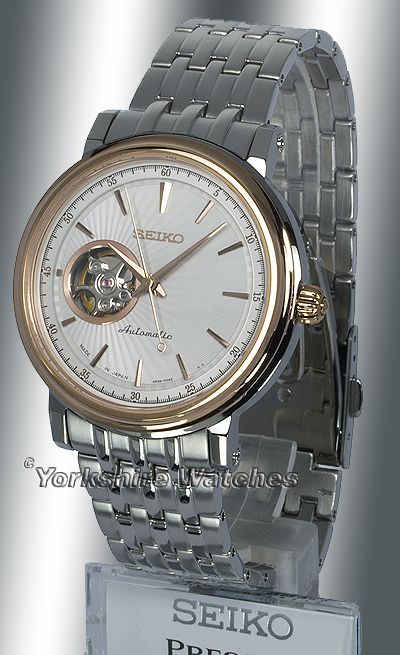 Latest Mens SEIKO PRESAGE SAPPHIRE Auto Silver Dial, Steel Bracelet 