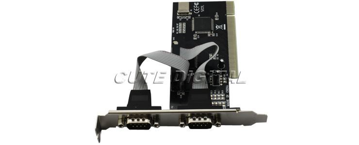 DUAL 2 PORT I/O RS232 9 PIN SERIAL PCI EXPANSION CARD  