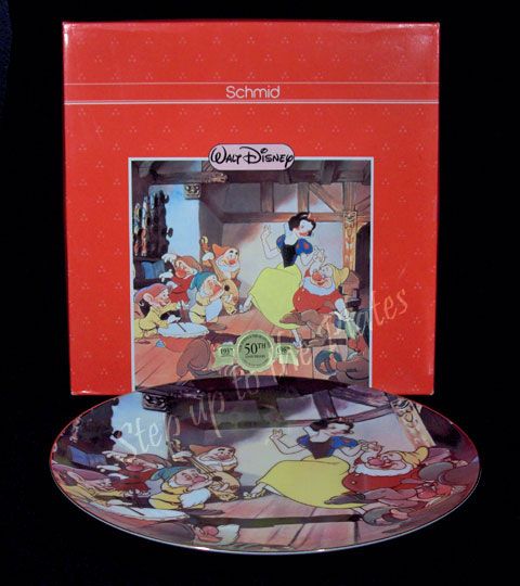 Schmid Disney Snow White & 7 Dwarfs 50th Anniversary Plate 1937   1987 