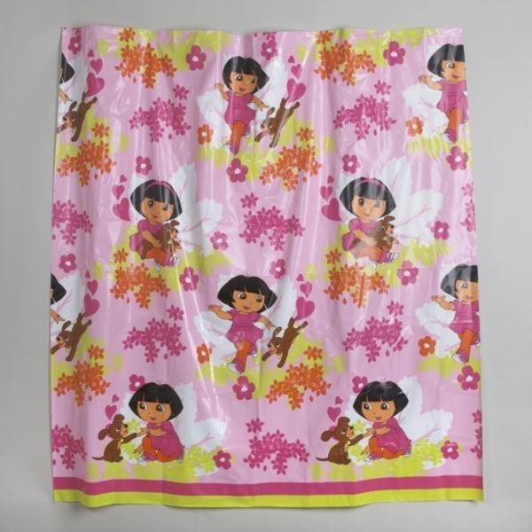 Dora the Explorer & Puppy Vinyl Shower Curtain  