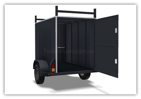 ENCLOSED BOX TRAILER PLANS   7x4x4½ft Trailer Design  