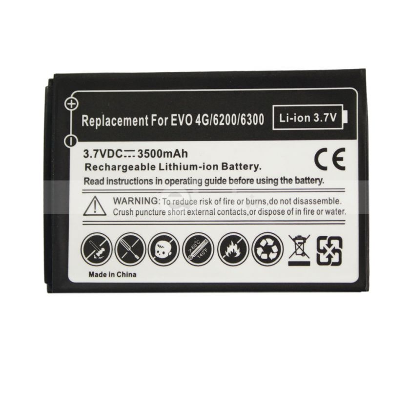 3500mAh battery + Dock charger for Sprint HTC Evo 4G  