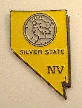 NEVADA Nickname SILVER STATE Travel Souvenir LAPEL PIN  