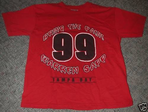 Tampa Bay Buccaneers Kids Warren Sapp Jersey Shirt YL  