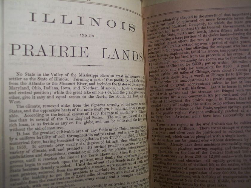 RARE 1860 US Travel Book w 4 LARGE Maps Americana  