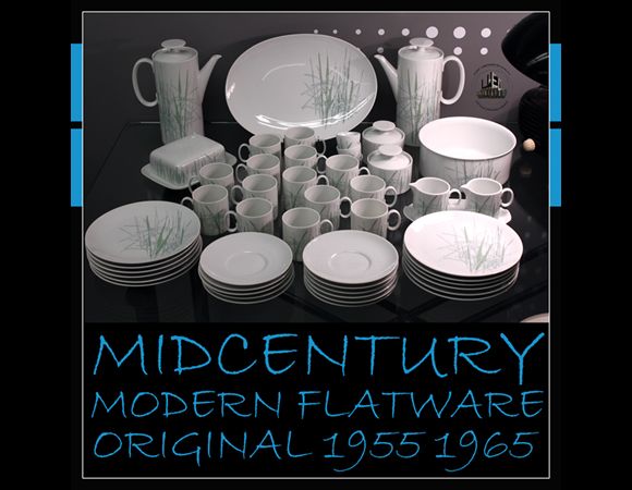   MIDCENTURY MODERN FLATWARE DISHES VAISSELLE POST ART DECO BAUHAUS