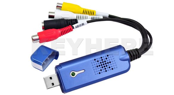 Capture USB Video Audio DVR Adapter 1 Ch CCTV DVD VHS  