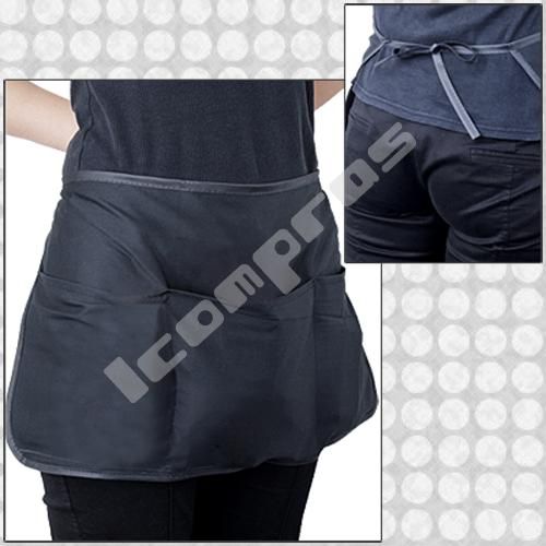 Restaurant Waiter Waitress Waist Style Apron 3 Pocket  